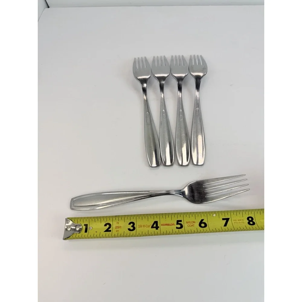 Oneida Satin Bristol Everdale Stainless Dinner Forks Lot Of 5